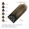 Picture of Aison Clip in Hair Extensions 70G Dark Brown to Chestnut Brown 100% Remy Human Hair Clip in Extensions 18 Inch Silky Straight 7pcs 16clips brown hair extensions clip ins