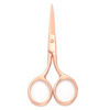 Picture of Motanar Multicolor Professional Grooming Scissors for Personal Care Facial Hair Removal and Ear Nose Eyebrow Trimming Stainless Steel Fine Straight Tip Scissors 3.9 Inch (Rose Gold)