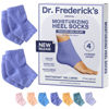 Picture of Dr. Frederick's Original Moisturizing Fuzzy Heel Socks - 2 Pairs - Cozy Gel-Lined Sleep Socks for Women & Men - Soothing Dry, Cracked Feet - Cracked Heel Repair - Heal Dry Heels - Lavender Luxury