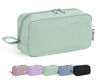 Picture of Narwey Cute Makeup Bag Small Toiletry Bag Travel Cosmetic Bag Organizer Make Up Bags with Organized Pockets for Women (Mint Green, Large)