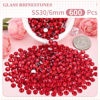Picture of 600PCS SS30/6mm Crystal Rhinestones (Red/Siam), Bedazzling Flatback Glass Rhinestones for Crafting DIY Nail Art Makeup Decoration, Gems Diomand Charms for Tumbler Shoes Clothing Mug