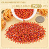 Picture of 2500PCS SS10/2.8mm Crystal Rhinestones (Orange/Hyacinth), Bedazzling Flatback Glass Rhinestones for Crafting DIY Nail Art Makeup Decoration, Gems Diomand Charms for Tumbler Shoes Clothing Mug