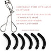 Picture of GOUWEIBA 28pcs Eyelash Curler Refill Pads - Silicone Rubber Universal Eye Lash Curler Replacement with Clear Storage Box (Black)