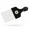 Picture of LEADUWAY Hair Pick, Hair Comb, Metal Pick Comb, Detangle Wig Braid Hair Styling Comb, Black, 1 PACK