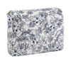 Picture of HHQQWZ Makeup Bag Travel Cosmetic Bag for Women Girls, Zipper Make Up Pouch, Floral Flowers Toiletry Organizer Makeup, Portable Storage Bag, Cosmetic Travel Cloth Bag (L/Navy Blue Flower)