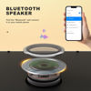 Picture of Hasipu Vanity Mirror with Lights and Bluetooth Speaker, 10.6" x 13.8" LED Makeup Mirror with 10X Magnification, Smart Touch 3 Colors Dimmable, 360° Rotation, White