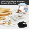 Picture of 500PCS Gun Cleaning Swabs in Storage Box - Lint Free Pistol Cleaning Swabs - Gun Cleaning Cotton Swab with Bamboo Handle - Highly Absorbent Gun Cleaning Supplies Swabs for Precision Cleaning, Applying
