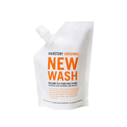 Picture of Hairstory New Wash Original, Cleansing Cream for All Hair Types, Shampoo & Conditioner Alternative, Promotes Scalp Health, Nourishes & Protects, 8oz