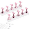 Picture of Etercycle Acrylic Nail Display Stand DIY Nail Crystal Holder Magnetic Practice Stands with Reusable Adhesive Putty Clay for False Nail Tip Manicure Tool (Pink)