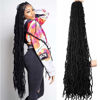 Picture of 40 Inch Super Long Soft Locs Crochet Hair Pre Looped 6 Packs New Faux Locs Crochet Braids Goddess Locs Dreadlocs Synthetic Hair For Black Women (1B, 40 Inch 6PACK)