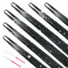 Picture of MISSUHUI Hair Tinsel Kit With Tools 47Inch 1200 Strands Glitter Tinsel Hair Extensions Sparkling Shiny Fairy Hair Tinsel Strands Kit Heat Resistant for Women Girls 6Pcs (Black)