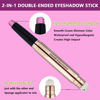 Picture of SAUBZEAN Pink Eyeshadow Stick Makeup, Highlighter Matte Cream Eye Shadow Pencil, Waterproof Hypoallergenic Long Lasting Crayon, Glitter Primer Palette Shimmer Eyeliner Pen wiht Soft Brush