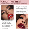 Picture of evpct 6Pcs Matte to Glitter Liquid Lipstick Long Lasting Lip Set Kit,6 Color Diamond Dark Red Pink Purple Mauve Glitter Sparkly Glossy Metallic Shimmer Sparkle Waterproof Lipstick Lip Gloss for Women