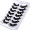 Picture of Mebver False Eyelashes Cat Eye Lashes Faux Mink Lashes Natural Look Fluffy Wispy Lashes That Look Like Extensions Pestañas Postizas D Curl Lash Strips Short Fox Eye Lashes 7 Pairs Pack