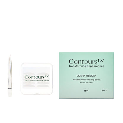 Picture of Contours RX Lids by Design - Non-Surgical & Transparent Eyelid Lift Strips - for a More Youthful-Looking Appearance, Reshape and Define with Eyelid Tape for Hooded Eyes (4mm) 80ct