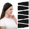 Picture of RITOPER Black Workout Head Bands for Women's Hair, Buttery Soft Non Slip Wide Thick Headbands Hair Bands for Women's Hair, Solid Headband for Fashion, Yoga, Running, Spa Day, Sports, Travel