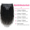 Picture of Seamless Clip In Hair Extensions Real Human Hair Invisible PU Weft Kinky Curly Clip Ins Human Hair Extensions 8pcs with 18Clips Per Set 120g(22inch,Natural Black)
