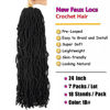 Picture of 7 Packs 24 Inch Soft Locs Crochet Hair Pre Looped Faux Locs Crochet Braids 126 Stands Curly Wavy Goddess Locs for Butterfly Crochet hair for Black Women (24 Inch 7Pack 1B)