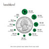 Picture of Beadsland 2880pcs Flat Back Crystal Rhinestones Round Gems for Nail Art and Craft Glue Fix,Emerald,SS6,1.9-2.1mm