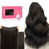 Picture of WENNALIFE Wire Hair Extensions (Increase 50% Lifespan) Real Human Hair 20 inch 140g Dark Brown Remy Real Hair Extensions Invisible Wire Hair Extensions Human Hair Natural Fish Line Straight Hair