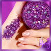 Picture of Teenitor Body Glitter, Face Glitter, Purple Glitter, 80g/2.8oz Face Body Glitter, Hair Glitter Gel, Makeup Rave Glitter, Holographic Glitter for Face and Body