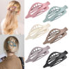 Picture of 6 Packs Flat Hair Clips, Curved Claw Clips for Women Girls, Alligator Clips for Thick Thin Hair, Strong Hold Duck Billed Clips,4.7 Inch Hair Barrettes for Styling Sectioning, Olive Green Color