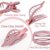 Picture of 6 Packs Flat Hair Clips, Curved Claw Clips for Women Girls, Alligator Clips for Thick Thin Hair, Strong Hold Duck Billed Clips,4.7 Inch Hair Barrettes for Styling Sectioning, Olive Green Color