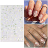 Picture of VOTACOS Flower Nail Art Stickers 7 Sheets 5D Nail Decals Spring Summer Nail Art Design 3D Self-Adhesive Nail Supplies White Yellowe Daisy Flower Nail Decoration for Women Nail DIY Design