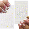 Picture of VOTACOS Flower Nail Stickers for Nail Art 6 Sheets 5D Embossed Nail Decals Spring Summer Self-Adhesive Nail Supplies Accessories 3D Flowers Nail Stickers for Women Nail Design Decoration