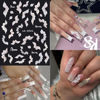 Picture of VOTACOS 6 Sheets Flower Nail Stickers for Nail Art 5D Embossed Engraved Nail Decals 3D Spring Summer Nail Supplies Accessories Self-Adhesive Nail DIY Design Decoration for Women and Girls