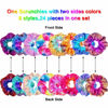Picture of Tatuo 24 Pieces Rainbow Hair Scrunchies Elastic Bands Scrunchy Colorful Hair Ties Ropes for Women Girls Gymnastics Birthday Party Favors, Large(Rainbow Colors)