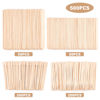Picture of EWVVSS 4 Style 500 Pcs Waxing Sticks Assorted Wax Applicator Sticks For Body Legs Face With Small Medium Large Sizes Wood Popsicle Sticks For Waxing Or Wood Craft Sticks