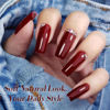 Picture of BORN PRETTY Burgundy Gel Nail Polish Soak Off UV LED Nail Lamp Gel Polish Nail Art Manicure Salon DIY Home 10ML