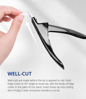 Picture of AIRSEE Professional Adjustable Stainless Steel Acrylic Nail Clippers False Nail Cutters for Artificial Acrylic Nails Fake Nail Tips, Rustproof Manicure Pedicure Tool for Salon Home Nail Art - Black