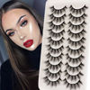 Picture of Veleasha Lashes Fluffy Wispy Faux Mink Eyelashes Criss-cross False Lashes 10 Pairs Pack Fake Eyelashes for Women (6D01)