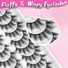 Picture of Veleasha Lashes Fluffy Wispy Faux Mink Eyelashes Criss-cross False Lashes 10 Pairs Pack Fake Eyelashes for Women (6D01)