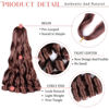 Picture of French Curls Braiding Hair 33# Synthetic Bouncy Braiding Hair Extensions 75g/pack French Curly Crochet Hair Extensions 24inch(24 Inch,8 Packs,33#)