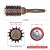 Picture of FIXBODY Hair Brush, Round Brush for Blow Drying, Curling, Styling, Nano Thermal Ceramic & Ionic Tech, Boar Bristle, Volume & Shine, Brown (3 Inch, 1.7 Inch Barrel)
