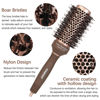 Picture of FIXBODY Hair Brush, Round Brush for Blow Drying, Curling, Styling, Nano Thermal Ceramic & Ionic Tech, Boar Bristle, Volume & Shine, Brown (3 Inch, 1.7 Inch Barrel)