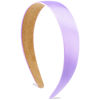 Picture of Atoden Satin Headbands for Women Girls Light Purple Headband 1.18 Inch Wide Thin Hard Headbands Non Slip Ribbon Hair Bands Lavender Plain Headbands for Crafts DIY Costume Holiday Cosplay Gifts