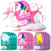 Picture of Tub Works® Magical Kids Bubble Bath, Variety 12 Pack | Creates Colorful Bath Water & Tons of Foam Bath Bubbles | Nontoxic | Character-Themed Bubble Bath for Kids Bath | Pink, Purple & Teal Bath Colors