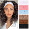 Picture of XTREND 6 Pcs Women's Headbands Twisted Cross Elastic Headbands Yoga Workout Headbands Non-Slip Sweat Soft Headbands Solid Color Simple Versatile Hair Accessory Headbands