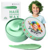 Picture of Temporary Green Hair Color Wax for Kids, Women Men Colored Hair Styling Mud, Washable Style Dye for Girls Boys Teens, DIY Instant Hair Coloring Gel Cream for Cosplay Halloween Children's Day