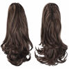 Picture of SOFEIYAN 13" Ponytail Extension Long Curly Ponytail Clip in Claw Hair Extension Natural Looking Synthetic Hairpiece for Women, Dark Brown