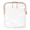 Picture of BORSALI TSA-Approved Quart-Sized Bag for Carry-On Travel - One (1) Quart Clear Toiletires, Cosmetic and 3-1-1 Liquids Toiletry Bag - Taupe