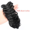 Picture of DIGUAN Wide Messy Braided Headband With Teeth Synthetic Hair Plaited Headband High Elasticity Braids Chunky Fishtail Braided Hair Band Hairpiece for Girls Women (Natural Black)