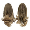 Picture of SOFEIYAN 13" Ponytail Extension Long Curly Ponytail Clip in Claw Hair Extension Natural Looking Synthetic Hairpiece for Women, Ash Brown to Blonde