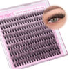 Picture of Yawamica Eyelash Clusters Natural Lash Extension 12-16mm Wispy Lash Clusters C Curl Individual Lashes Fluffy Cluster Eyelash Extensions False Eyelashes Clusters DIY Lash for Beginners