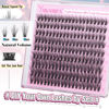 Picture of Yawamica Eyelash Clusters Natural Lash Extension 12-16mm Wispy Lash Clusters C Curl Individual Lashes Fluffy Cluster Eyelash Extensions False Eyelashes Clusters DIY Lash for Beginners