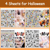 Picture of TailaiMei 20 Sheet All Holidays Nail Art Stickers, Mixed Seasons Variety Pack for Halloween Fall Christmas Valentine's Day Nail Decals, Self-Adhesive Design Year Round Assorted Nail Decorations